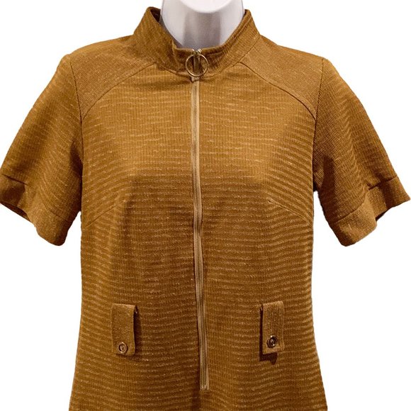 Vintage Y2K Zipper Mini Dress, Size 6 - Picture 3 of 9